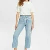 Esprit MIT KORDELZUG - Straight Leg Jeans - Blue Light Washed