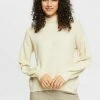 Esprit MIT STEHKRAGEN - Jumper - Beige