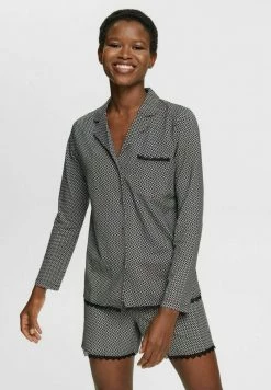 Esprit MIT SPITZE - Pyjama Top - Black