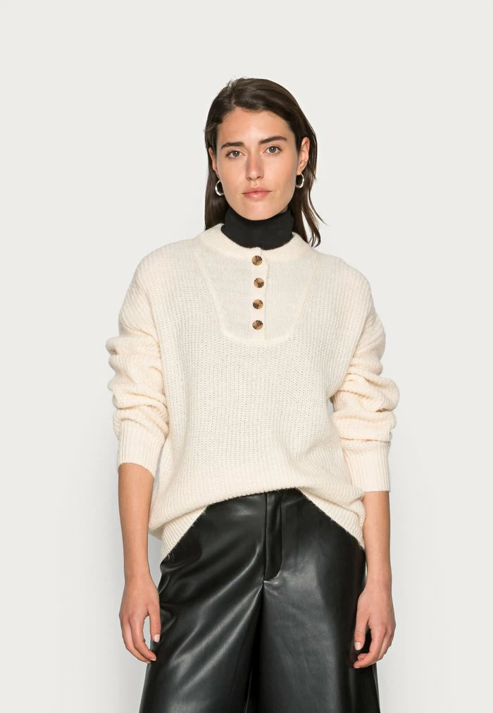 Esprit BUTTON - Jumper - Off-white