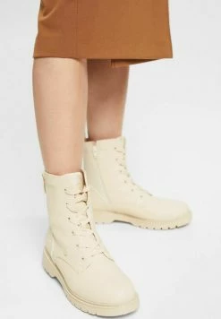 Esprit Lace-up Ankle Boots - Light Beige