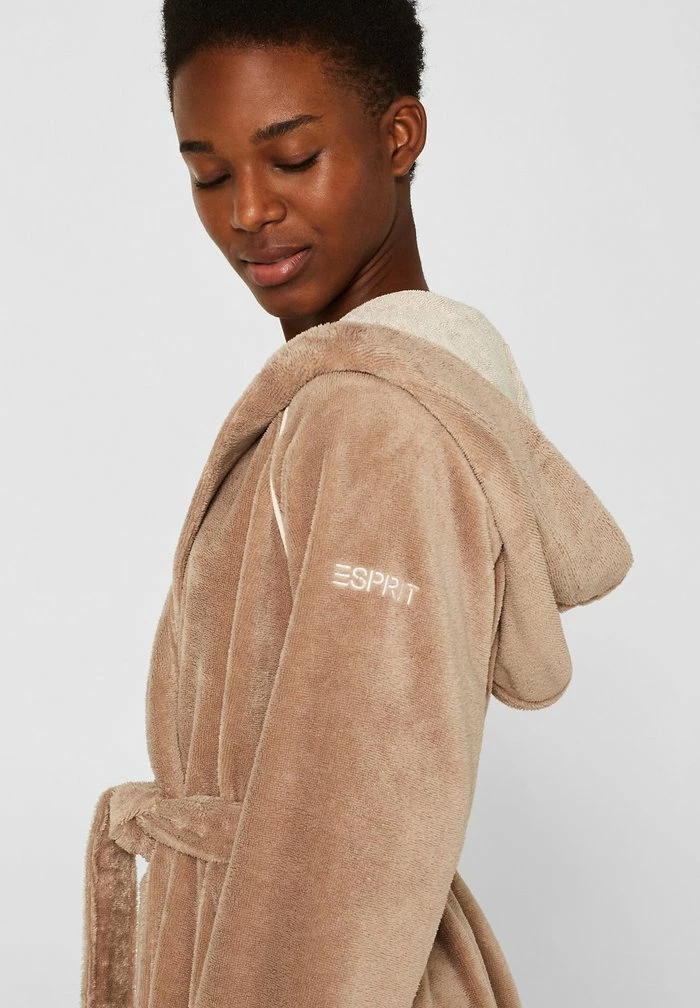 Esprit MIT STREIFEN - Dressing Gown - Stone - Image 4