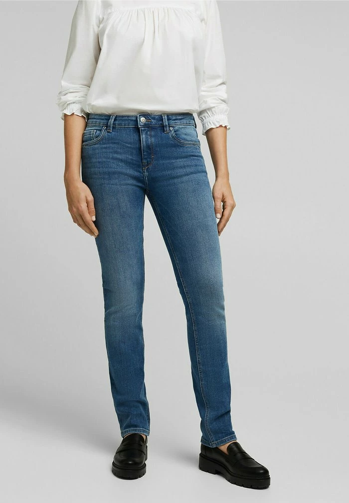 Esprit MEDIUM - Straight Leg Jeans - Blue Medium Washed