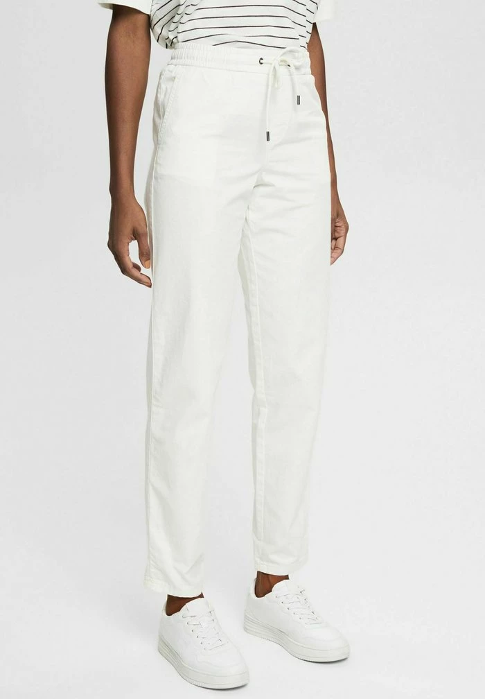 Esprit MIT KORDELZUGBUND - Trousers - White - Image 4