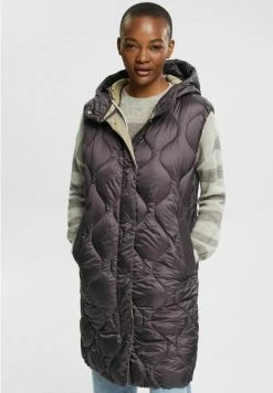 Esprit OUTDOOR WOVEN - Waistcoat - Anthracite