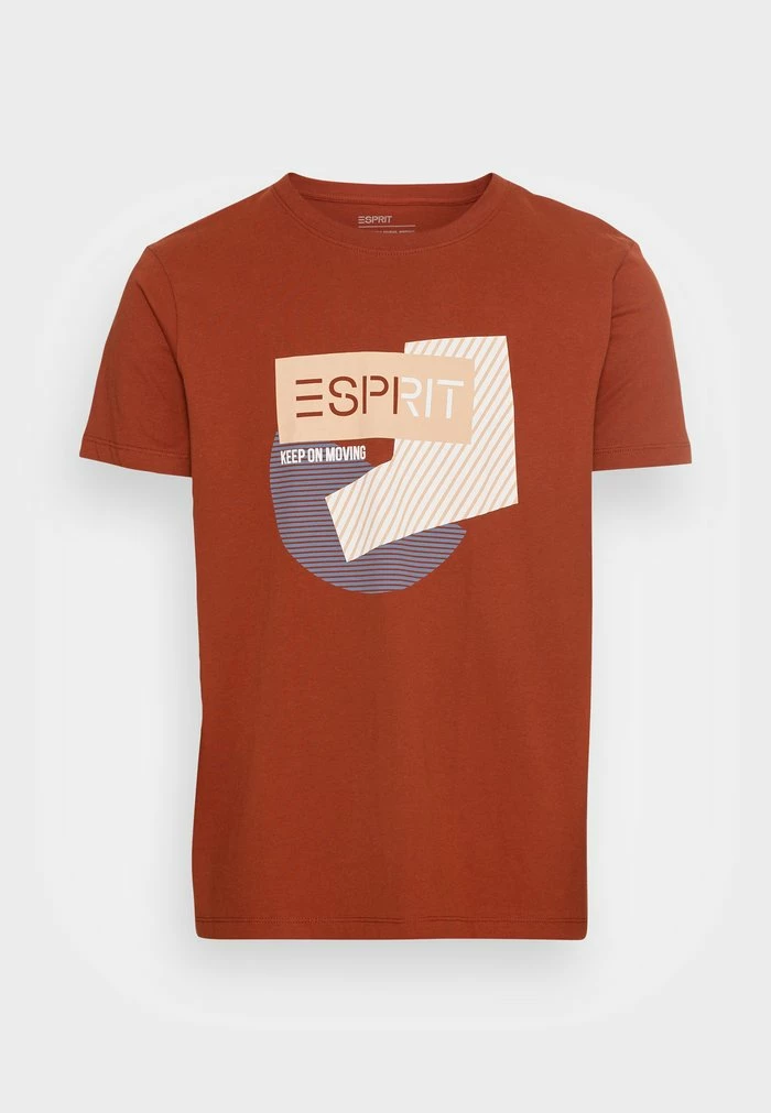 Esprit Print T-shirt - Rust Brown - Image 4