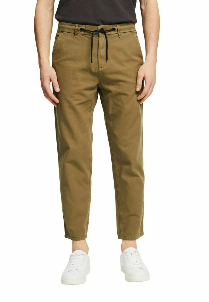 Esprit MIT KORDELZUGBUND - Trousers - Dark Khaki - Image 6