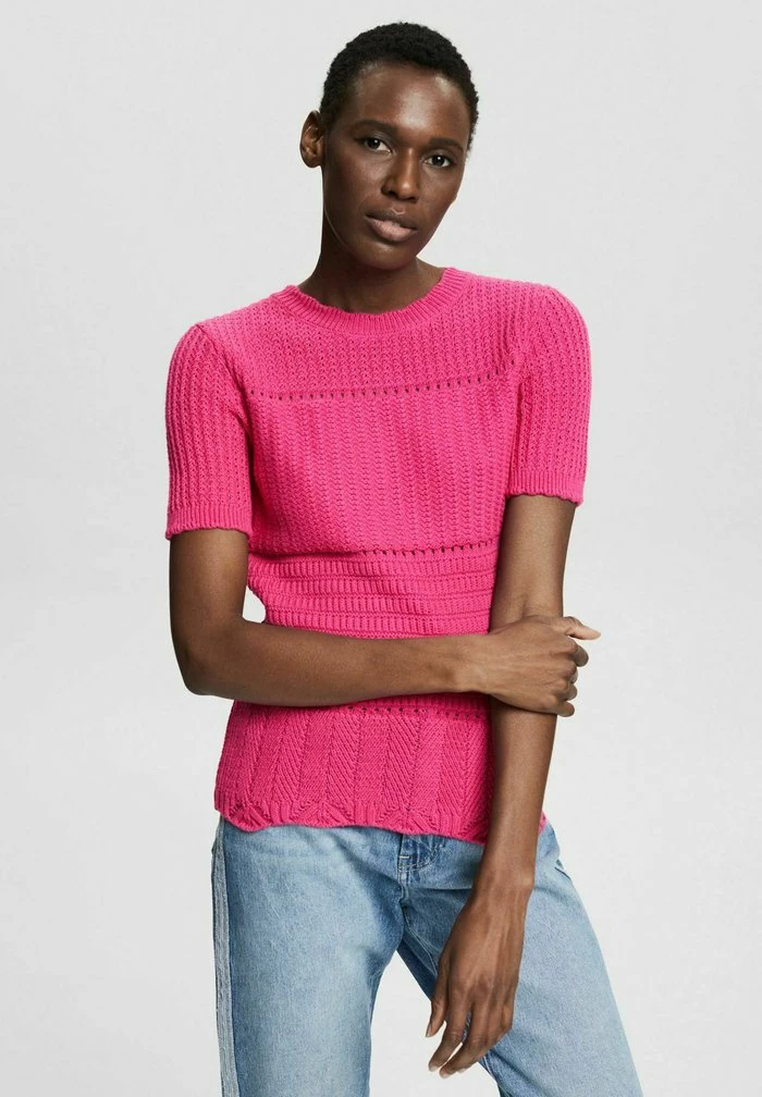 Esprit Print T-shirt - Pink Fuchsia