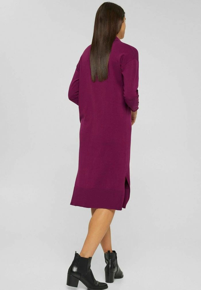 Esprit FLAT - Jumper Dress - Plum Red - Image 3