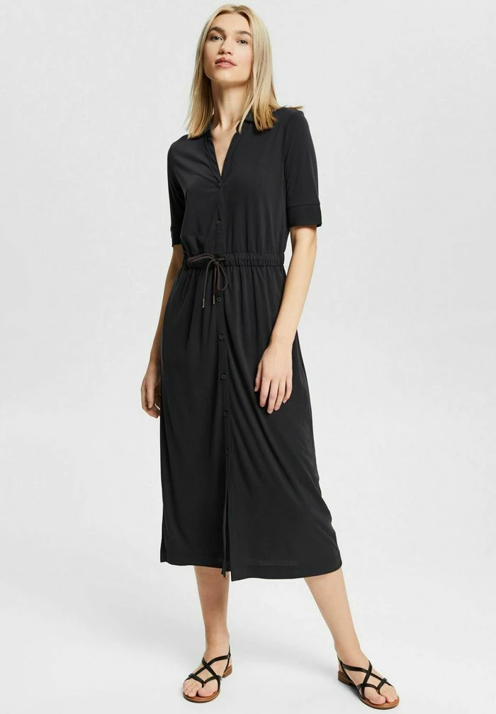 Esprit MIT KORDELZUG - Shirt Dress - Black
