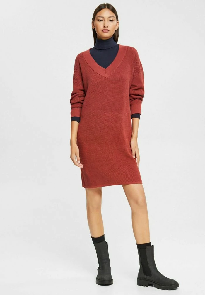 Esprit FLAT - Jumper Dress - Terracotta New - Image 2