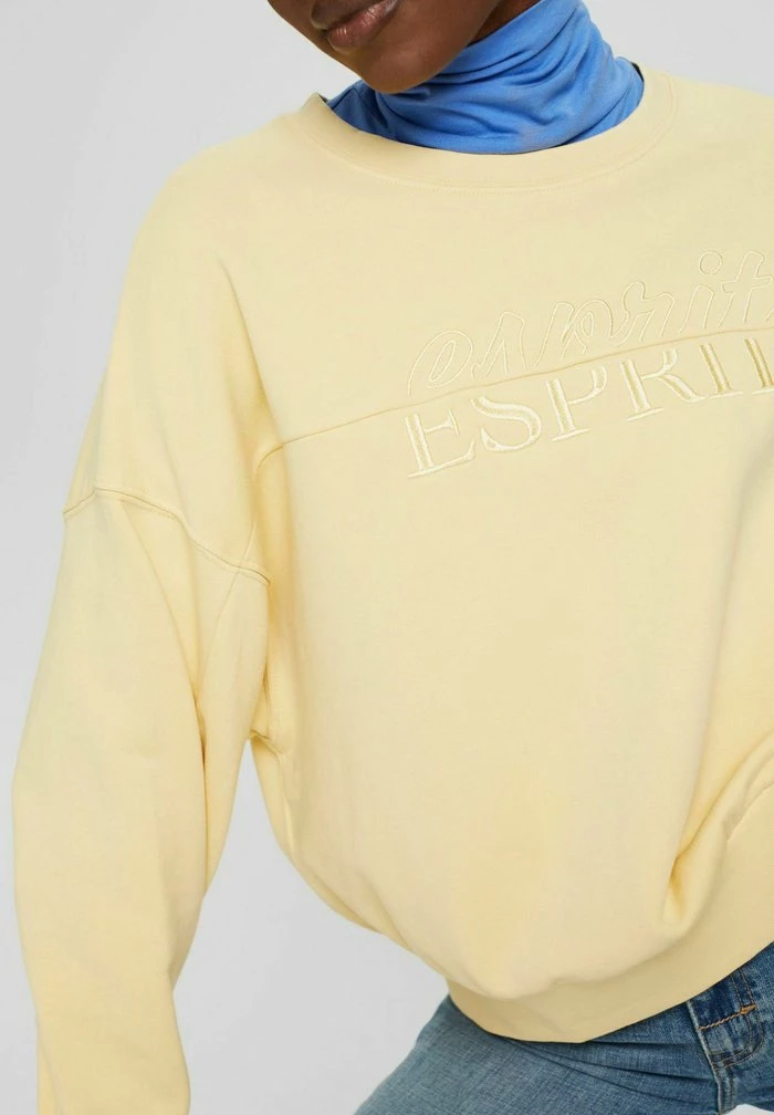 Esprit BESTICKTES - Sweatshirt - Pastel Yellow - Image 4