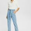 Esprit PAPERBAG - Straight Leg Jeans - Blue Medium Washed