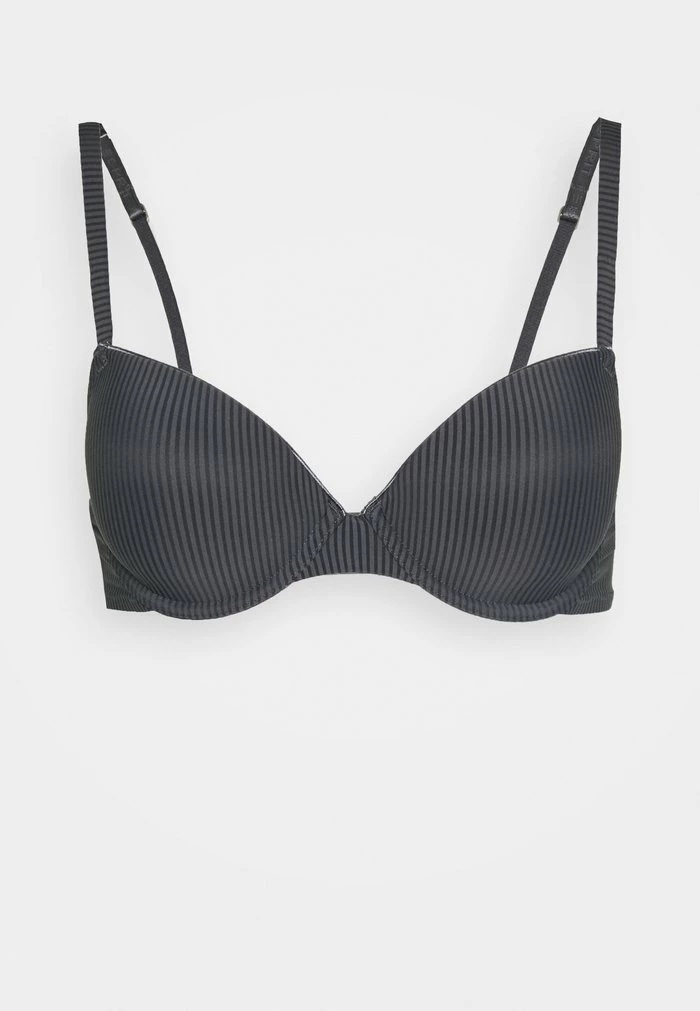 Esprit SOFT STRIPES CLASSIC PADDED BRA - Underwired Bra - Dark Grey - Image 4