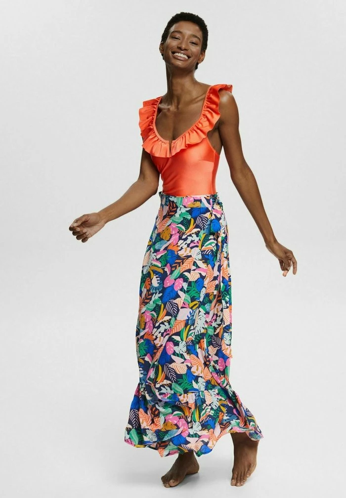 Esprit Wrap Skirt - Multi Coloured - Image 2