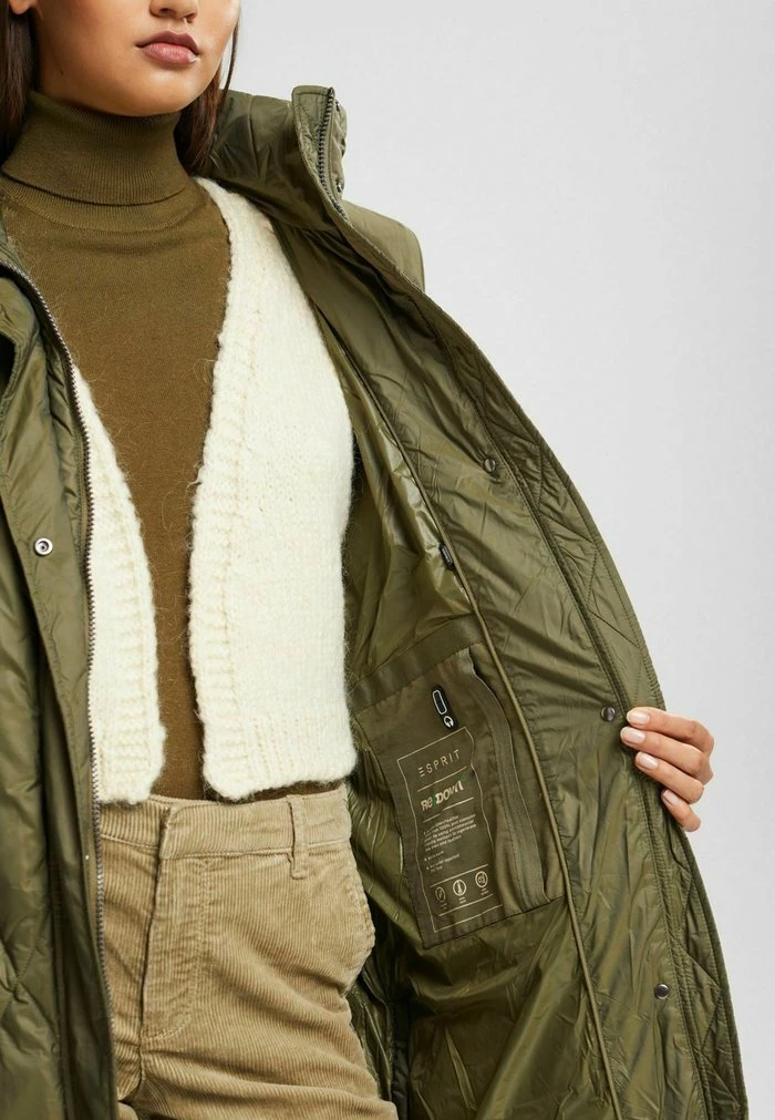 Esprit Down Coat - Dark Khaki - Image 5