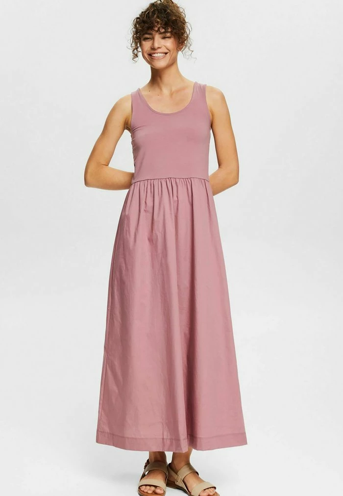 Esprit MATERIAL MIX IN LÄNGE - Maxi Dress - Mauve - Image 2