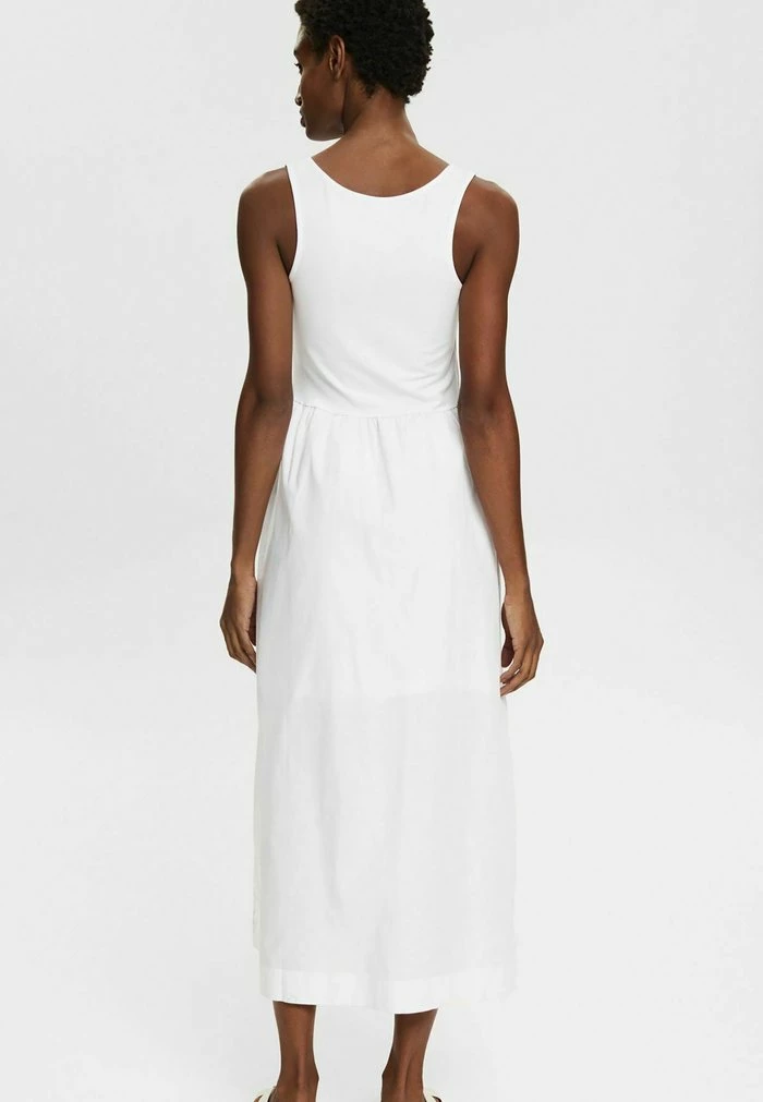 Esprit MATERIAL MIX IN LÄNGE - Maxi Dress - White - Image 3