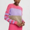 Esprit GESTREIFTER MIT BLEND - Jumper - Pink Fuchsia