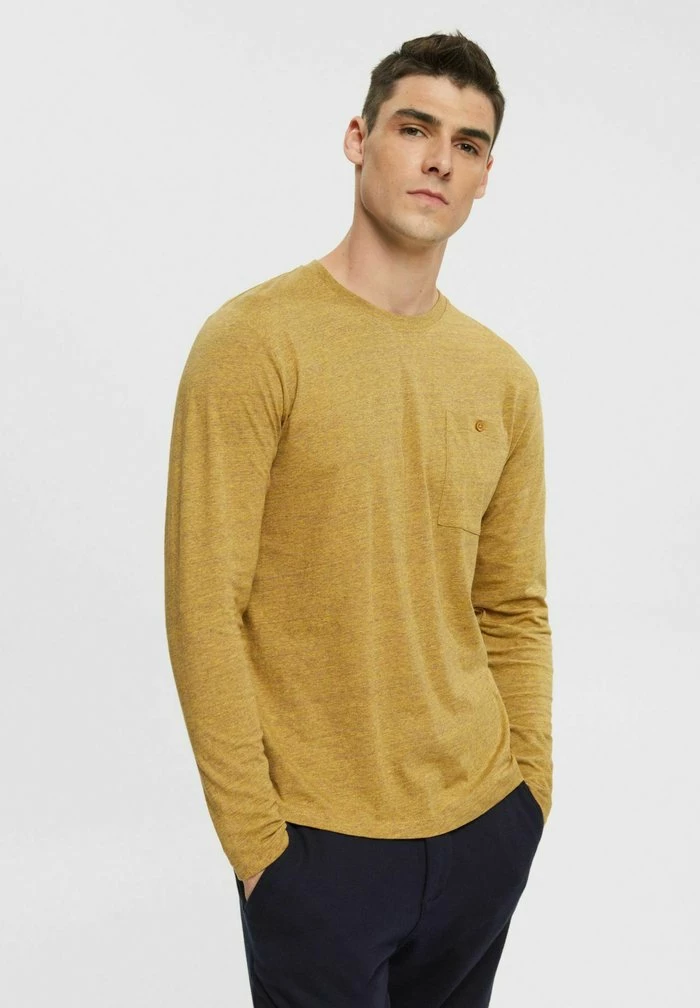 Esprit REGULAR FIT - Long Sleeved Top - Dusty Yellow