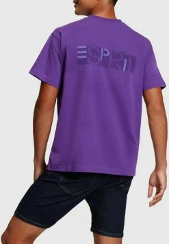 Esprit YAGI ARCHIVE MIT LOGO - Print T-shirt - Dark Purple