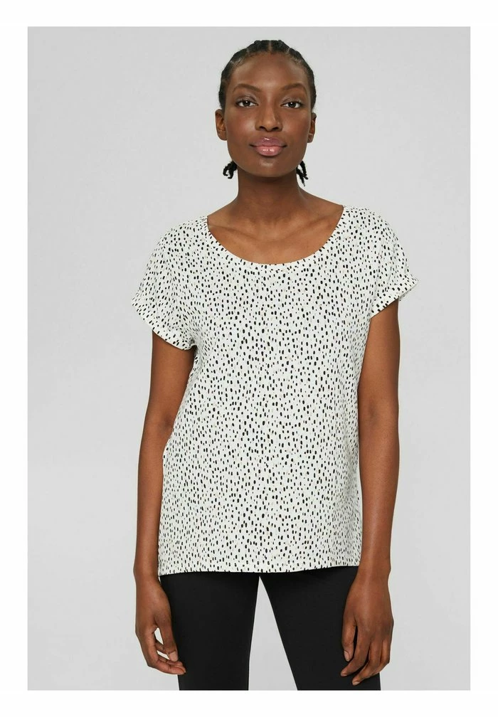 Esprit T-SHIRT MIT Print AUS 100%25 ORGANIC COTTON - Print T-shirt - Black Colorway