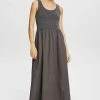 Esprit MATERIAL MIX IN LÄNGE - Maxi Dress - Anthracite