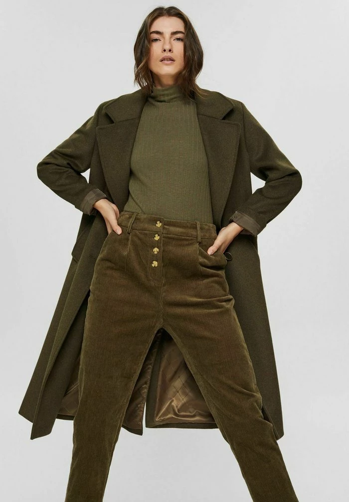 Esprit Trousers - Dark Khaki - Image 4