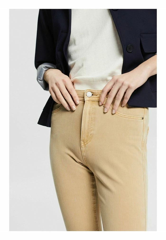 Esprit HIGH RISE - Slim Fit Jeans - Sand - Image 4