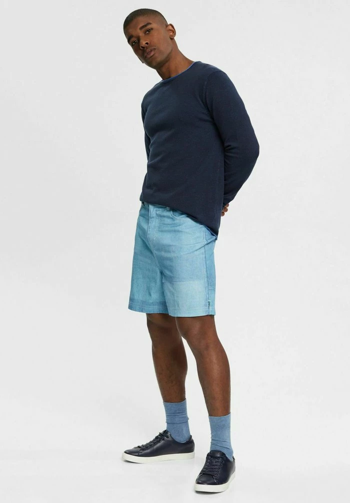 Esprit MIT ALLOVER PRINT - Denim Shorts - Blue Medium Wash - Image 5