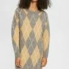 Esprit ARGYLE - Jumper Dress - Sand