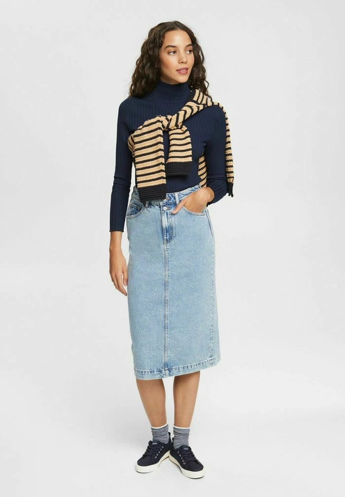Esprit Denim Skirt - Blue Light Washed