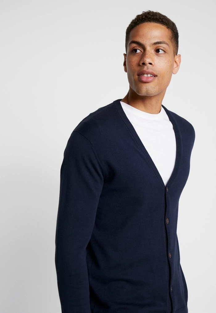 Esprit BUTTON CARD - Cardigan - Navy - Image 4