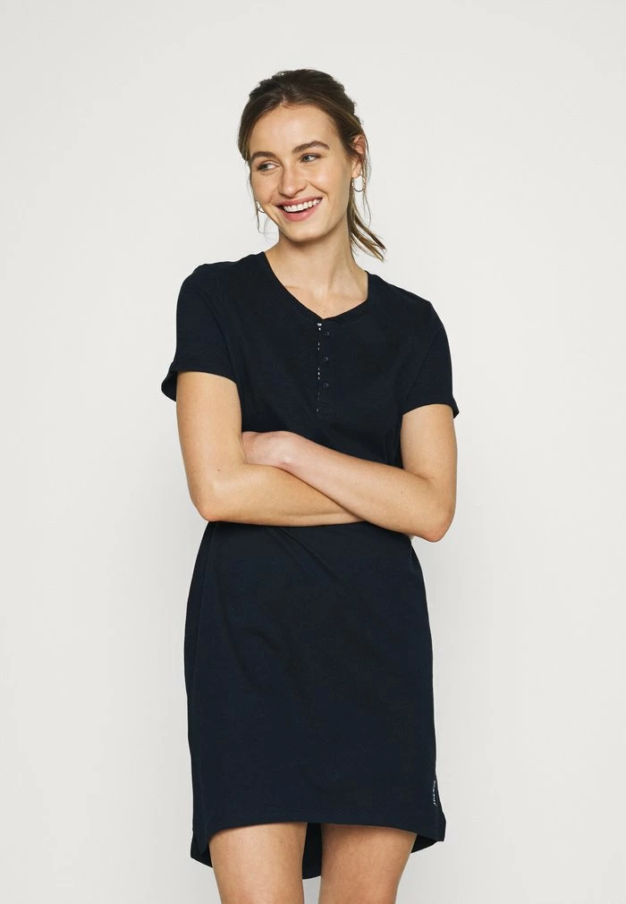 Esprit EVERYDAY NIGHTSHIRT SHORT SLEEVE SOLID - Nightie - Navy