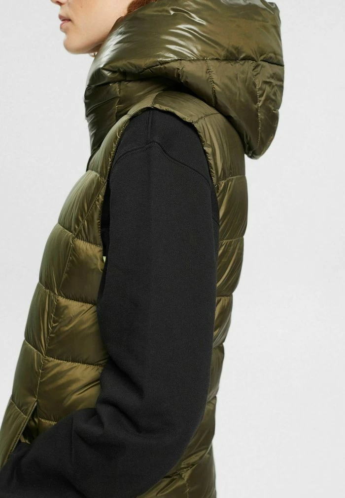 Esprit Waistcoat - Dark Khaki - Image 4