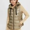 Esprit MIT ABNEHMBARER KAPUZE - Waistcoat - Pale Khaki