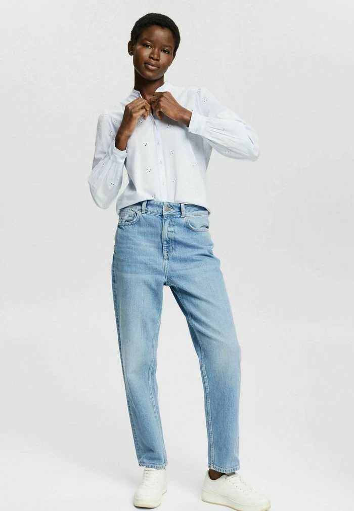 Esprit MIT LOCHSTICKMUSTER - Button-down Blouse - Light Blue - Image 2