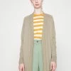 Esprit OPEN CARDIGAN - Cardigan - Pale Khaki