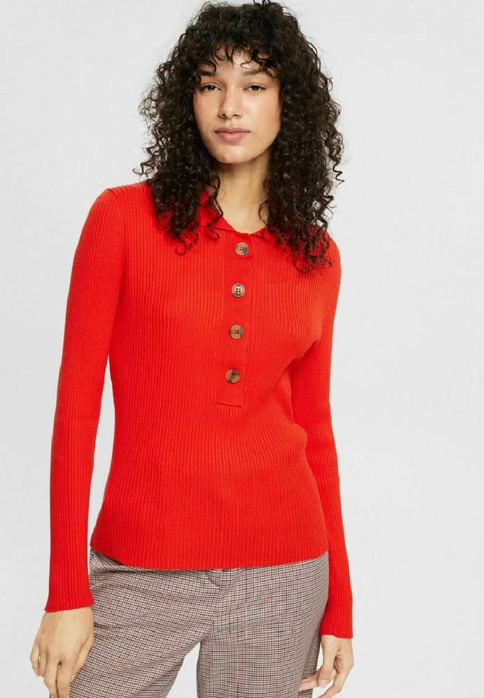 Esprit Polo Shirt - Red - Image 5