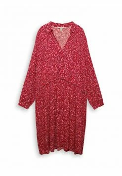 Esprit CURVY AUS LENZING ECOVERO - Shirt Dress - Red