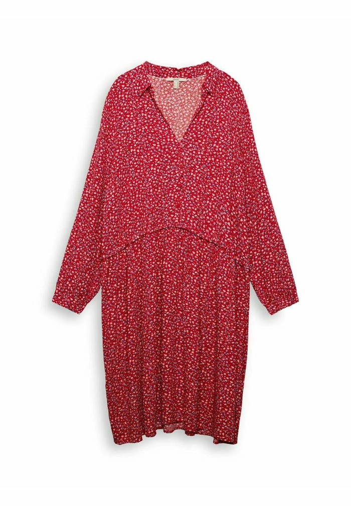 Esprit CURVY AUS LENZING ECOVERO - Shirt Dress - Red