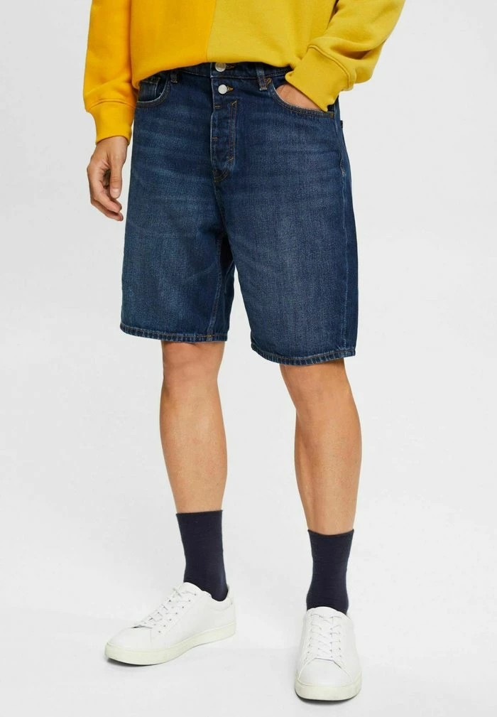 Esprit LOOSE FIT - Denim Shorts - Blue Dark Washed - Image 5