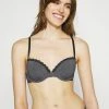 Esprit FEMININE MICRO PRINT CLASSIC PADDED BRA - Underwired Bra - Black