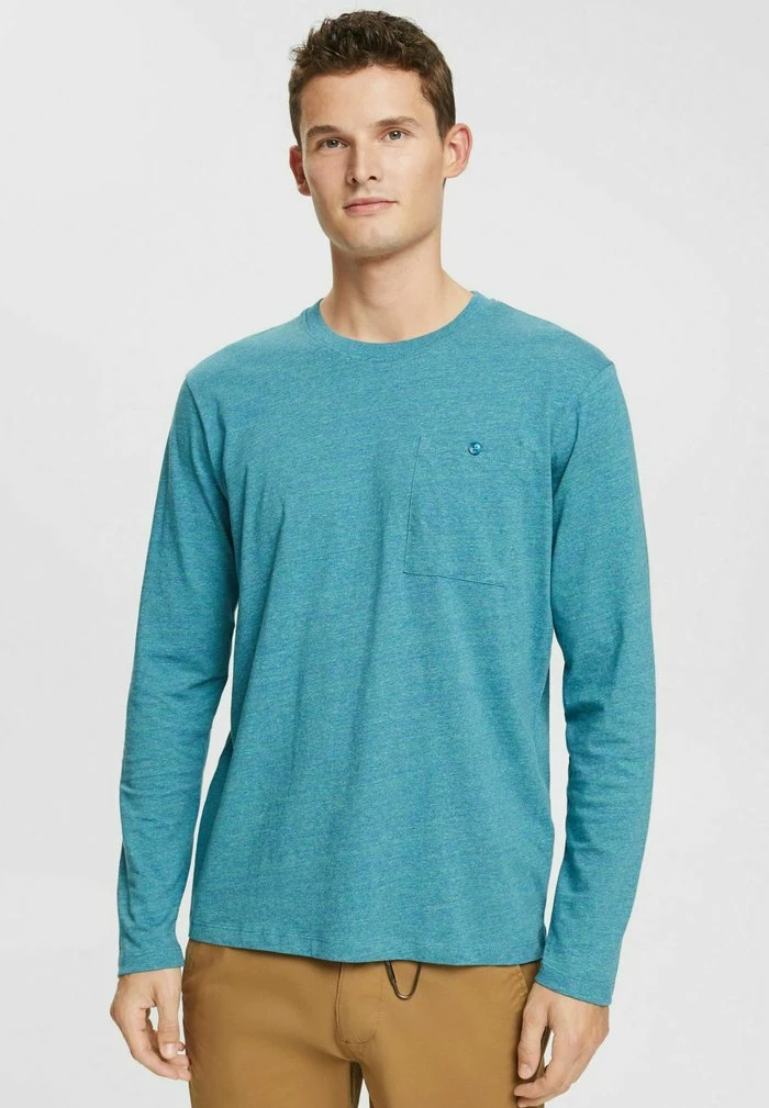 Esprit REGULAR FIT - Long Sleeved Top - Petrol Blue