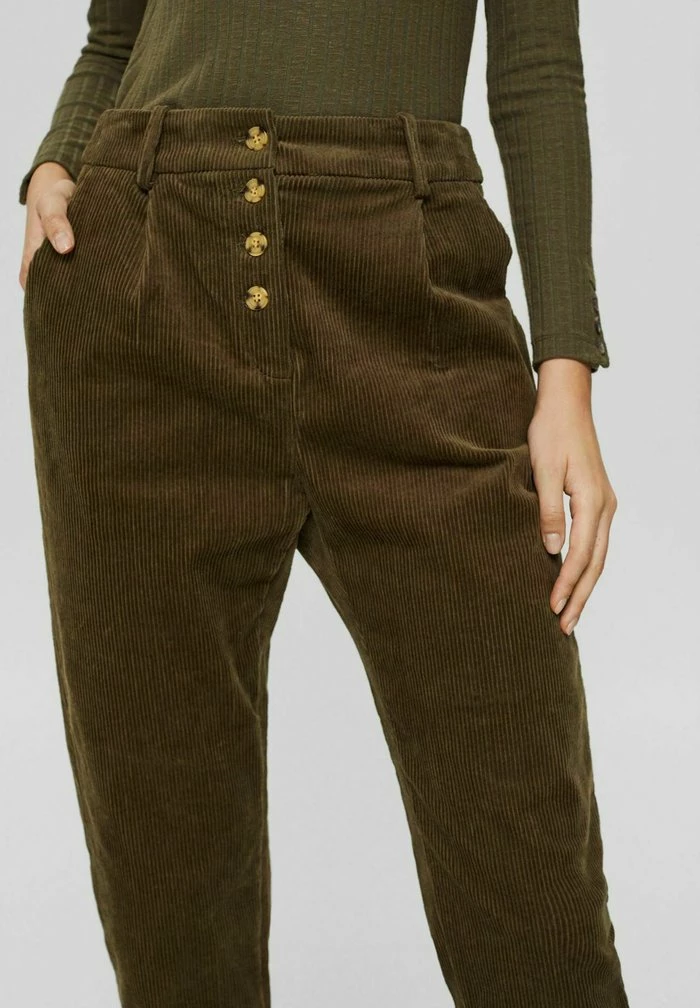 Esprit Trousers - Dark Khaki - Image 5