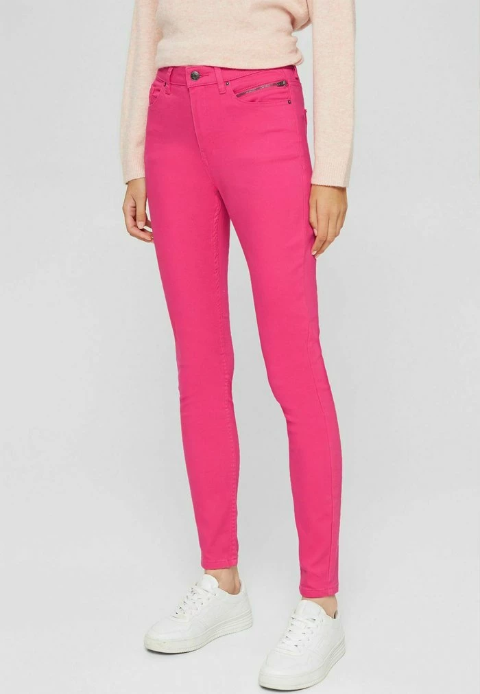 Esprit SKINNY - Trousers - Pink Fuchsia