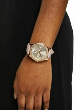 Esprit CHRONOGRAPH MIT ZIRKONIASTEINEN - Chronograph Watch - Pink