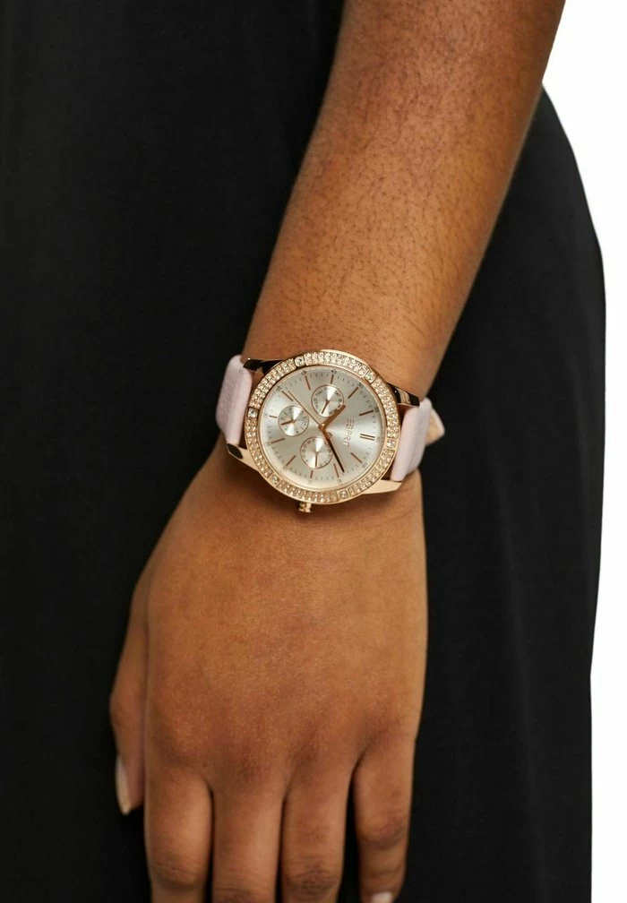 Esprit CHRONOGRAPH MIT ZIRKONIASTEINEN - Chronograph Watch - Pink
