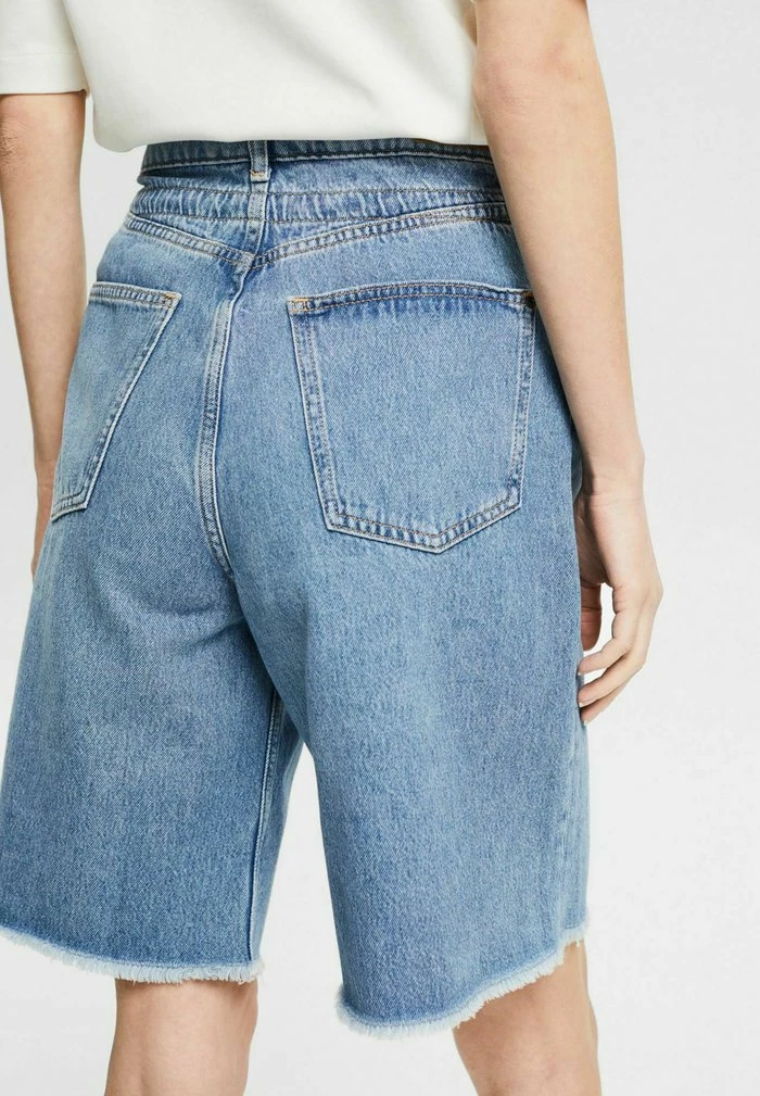 Esprit MIT KORDELZUG - Denim Shorts - Blue Medium Washed - Image 3