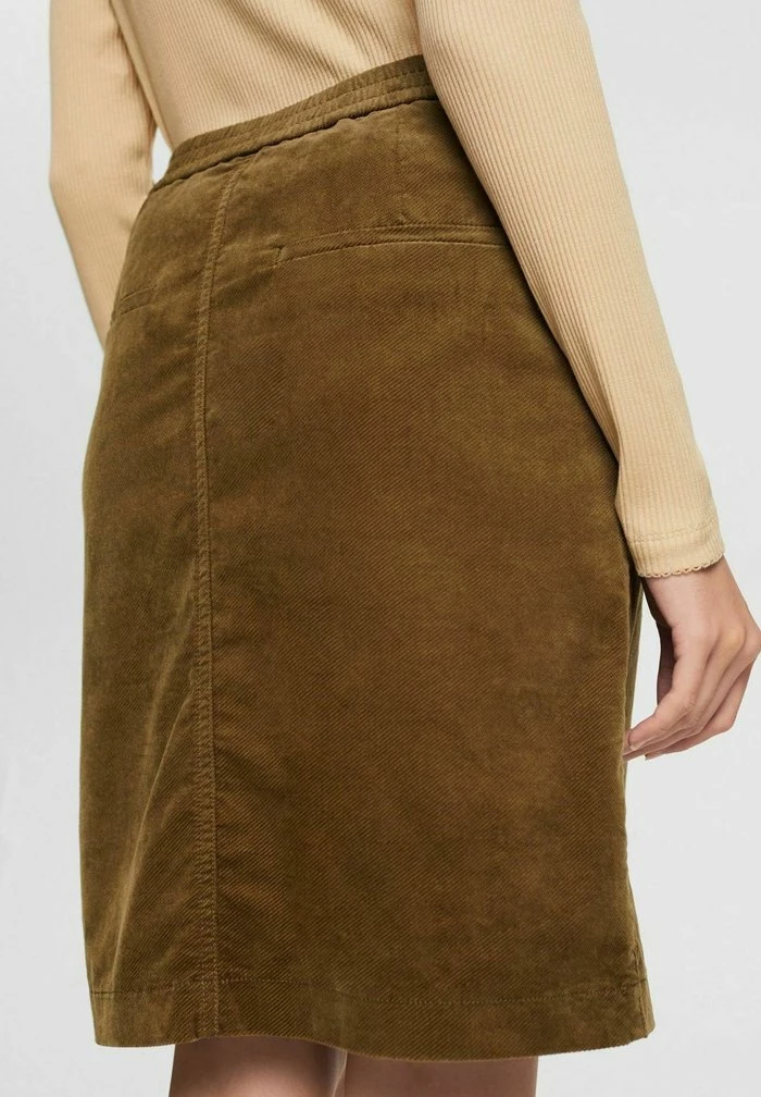 Esprit STRAIGHT SKIRT - Mini Skirt - Dark Khaki - Image 4